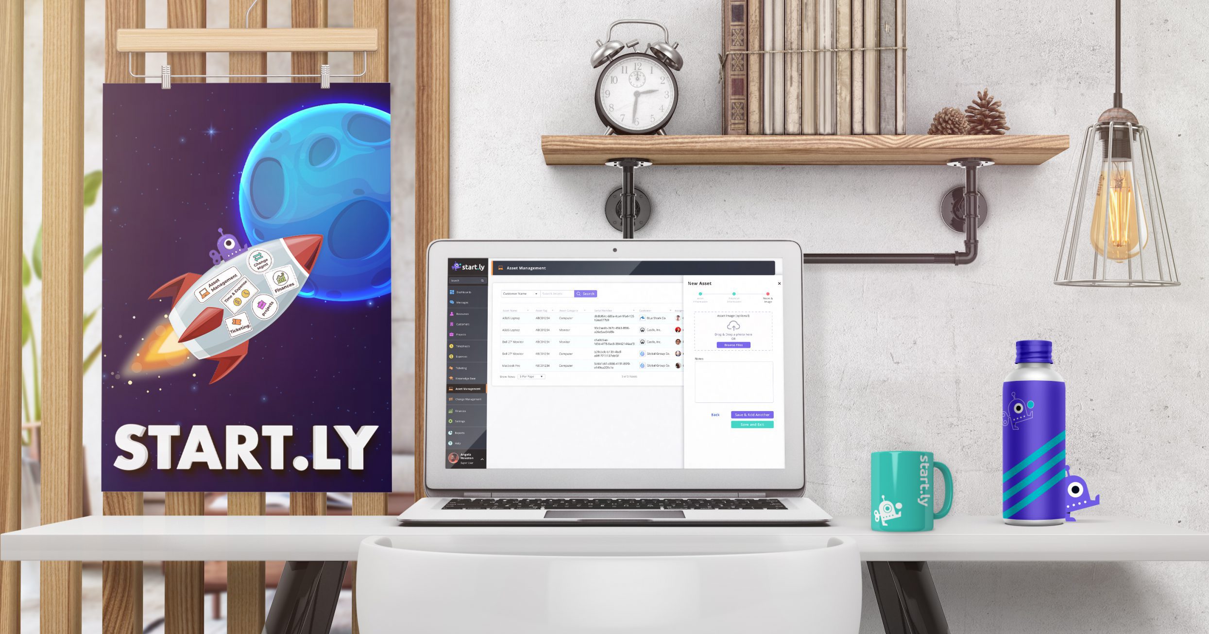 Laptop & Poster